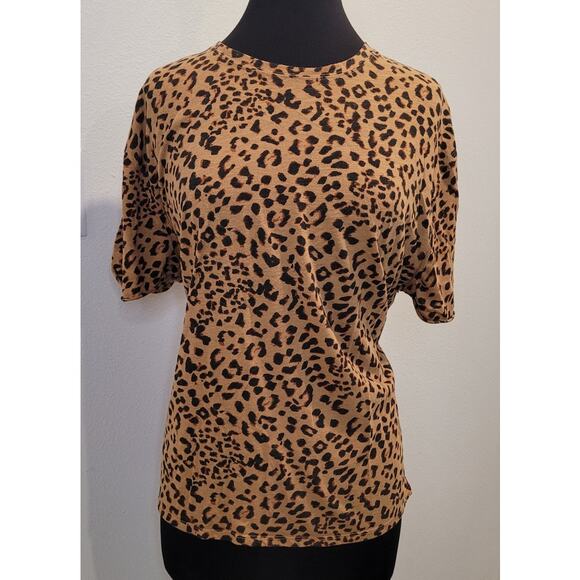 We The Free by Free People Clarity Tee – Size M – Cheetah Print – Oversized Fit - Picture 3 of 9